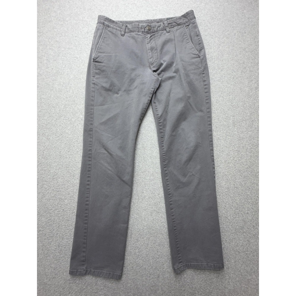 Bonobos Pants Mens 31x30 Gray Slim Fit Stretch Straight Chino Casual Everyday